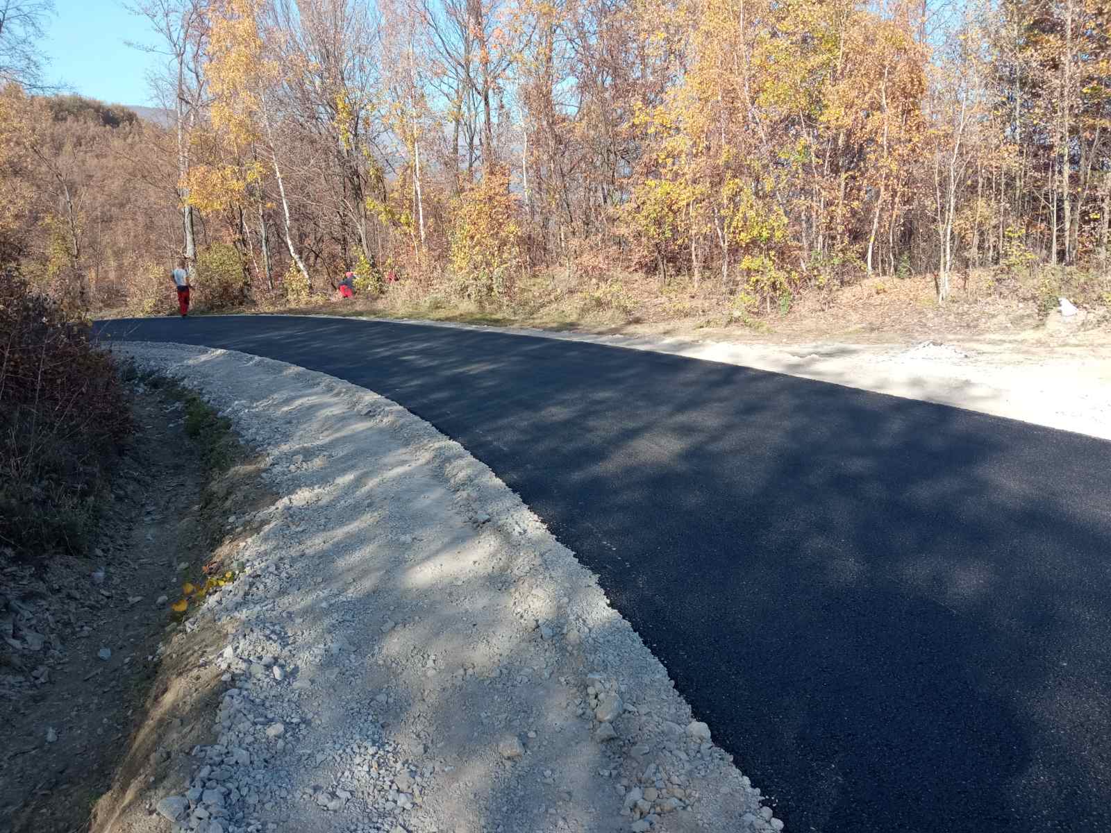 Asfaltiran put prema naselju Pečuj